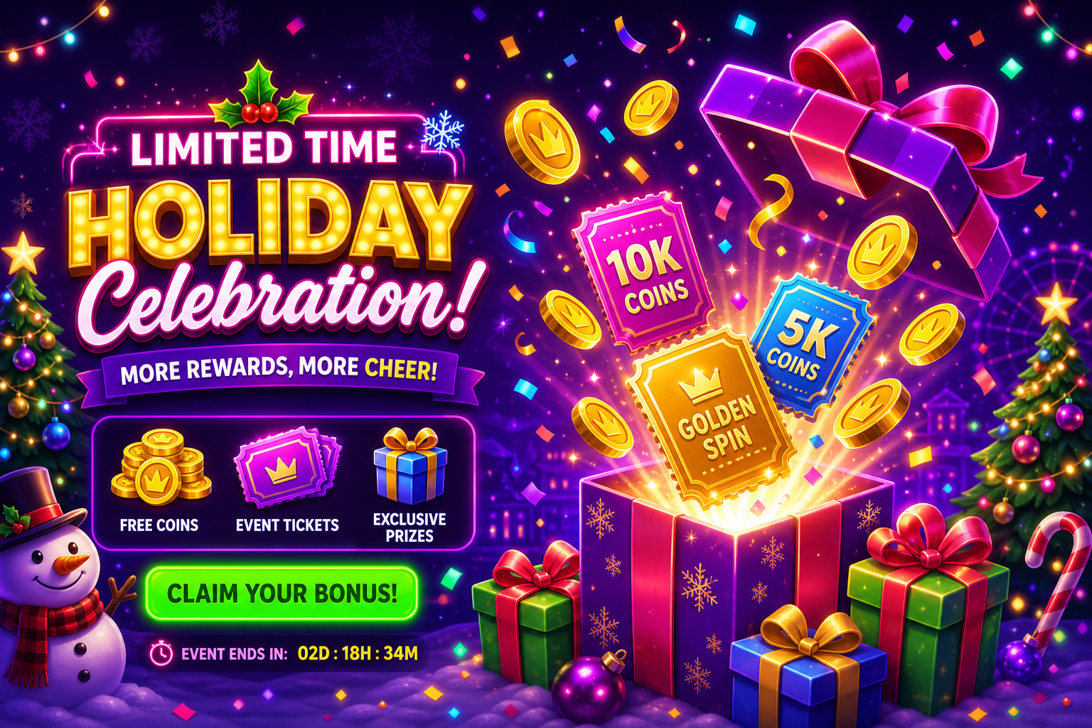 Holiday event rewards